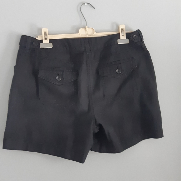 🍉 Reitmans women's short size 15 GUC black 100% cotton breathable no stretch - Picture 2 of 12